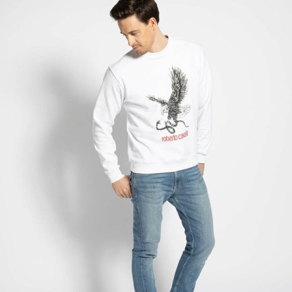 Roberto Cavalli Firenze Sweatershirt White Men - Picture 3 of 8